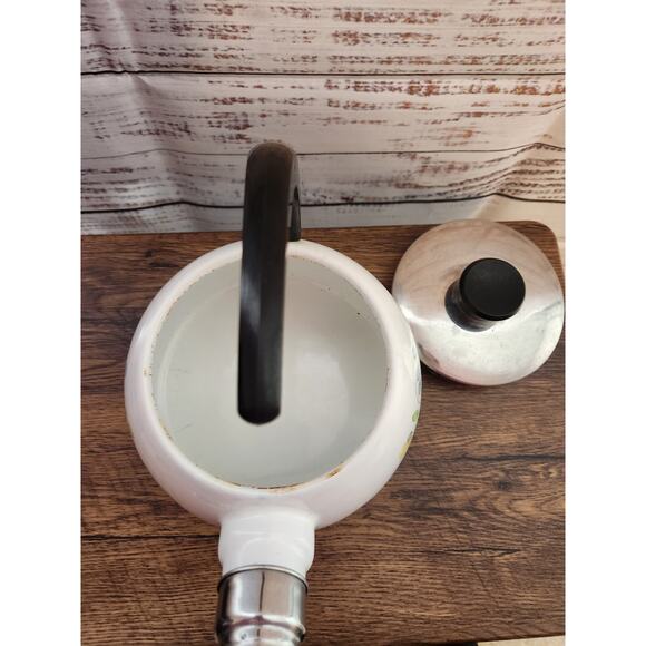 Finland Kaarna enamel Vintage Teapot in a Floral Bouquet - Picture 7 of 9